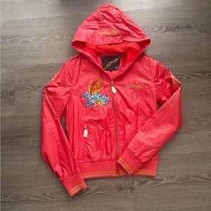 Ed Hardy Hooded Jacket with Embroidered Design